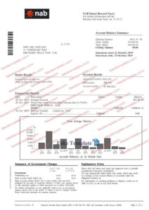 Nab Bank Statement Template