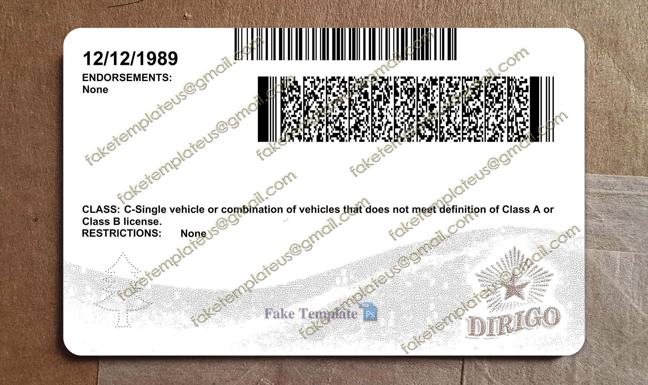 back of maine driver's license