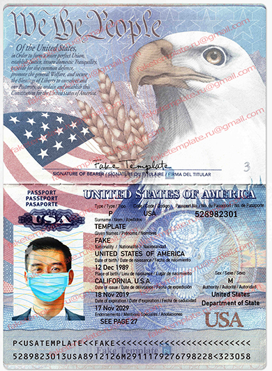 us passport card template psd