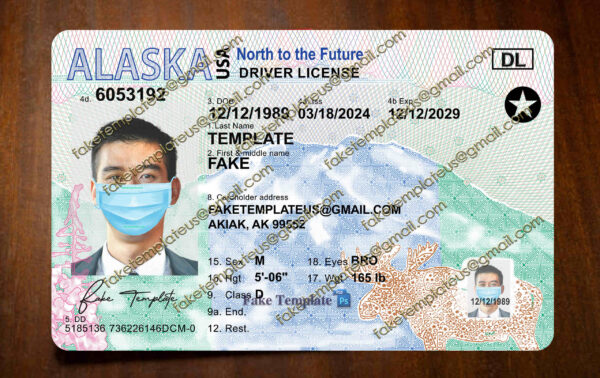 alaska driver license template
