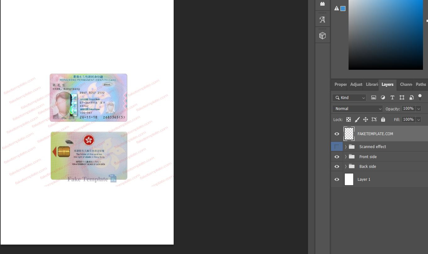 hong-kong-id-card-template-04 hong-kong-id-card-template-04