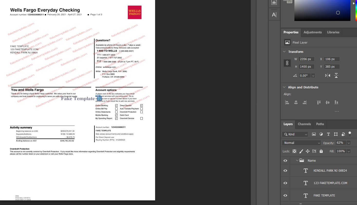 blank wells fargo bank statement template