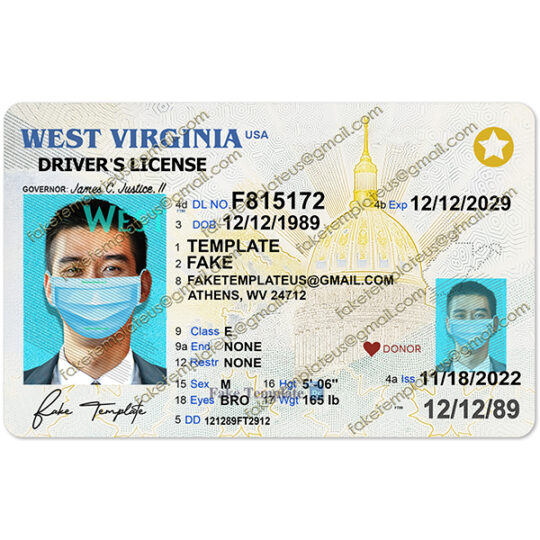 fake west virginia drivers license