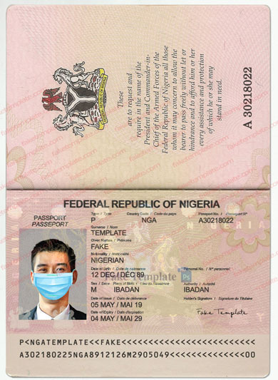 nigerian passport psd