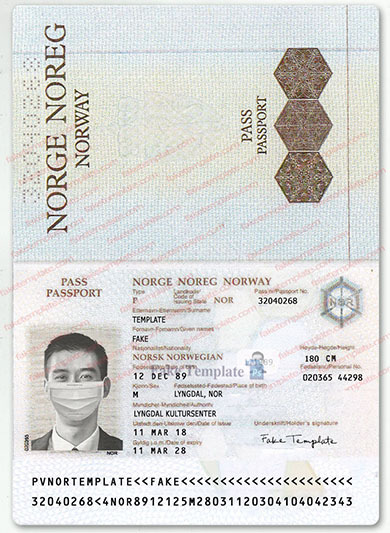 norway passport template