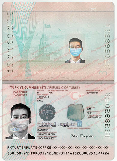 turkish passport psd