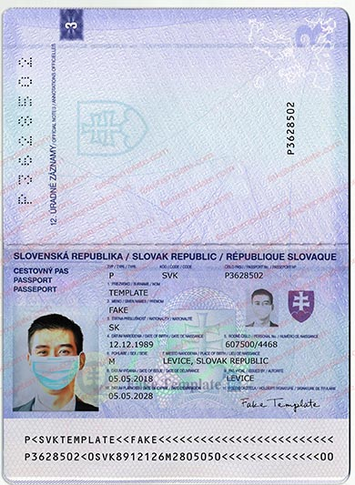 slovak passport psd