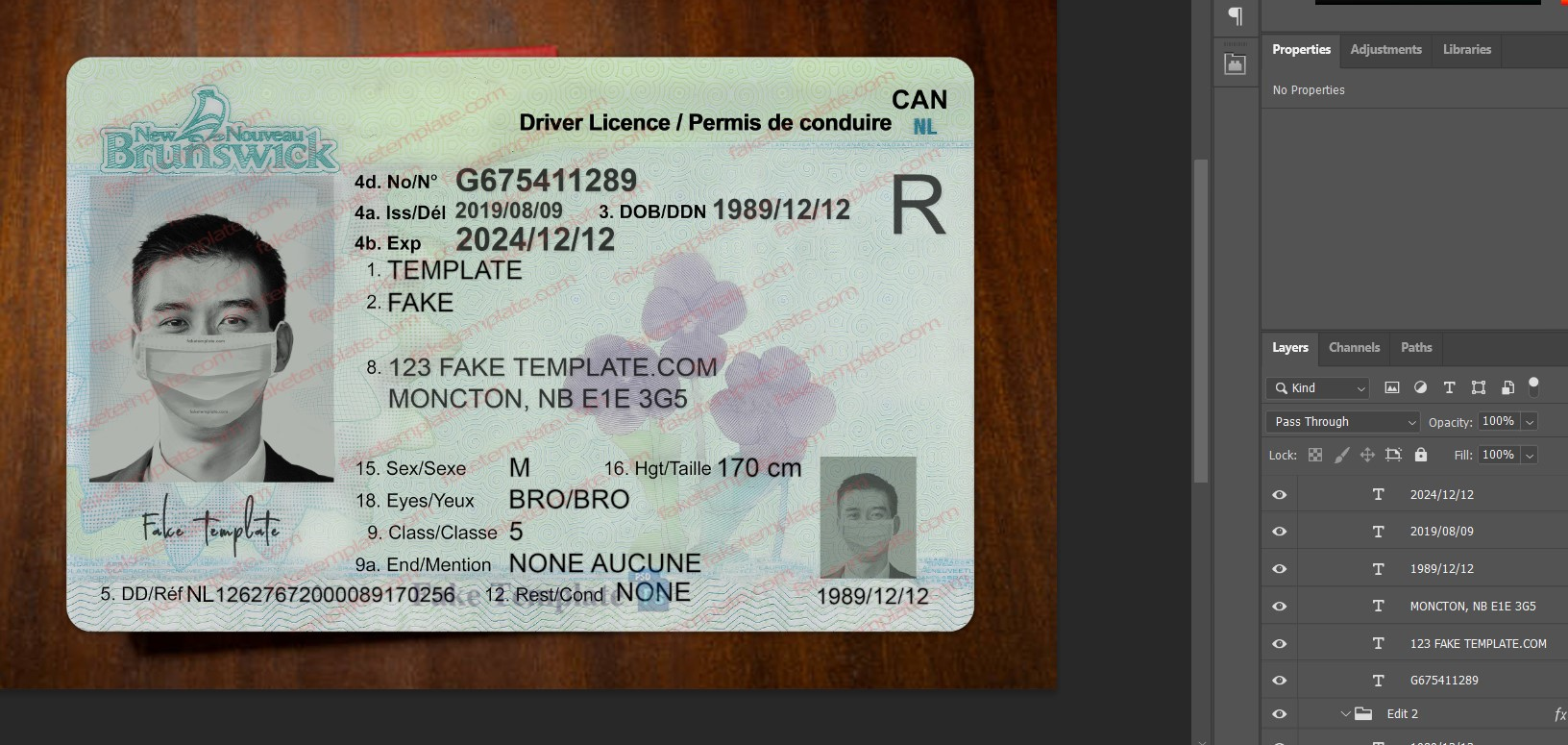 new-brunswick-drivers-license-template-02 new brunswick drivers license template