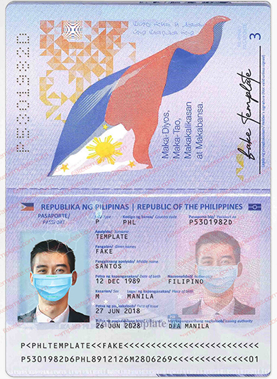 philippine passport template psd