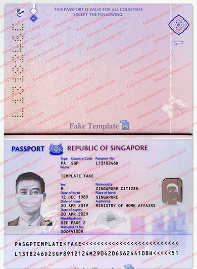 singapore passport psd