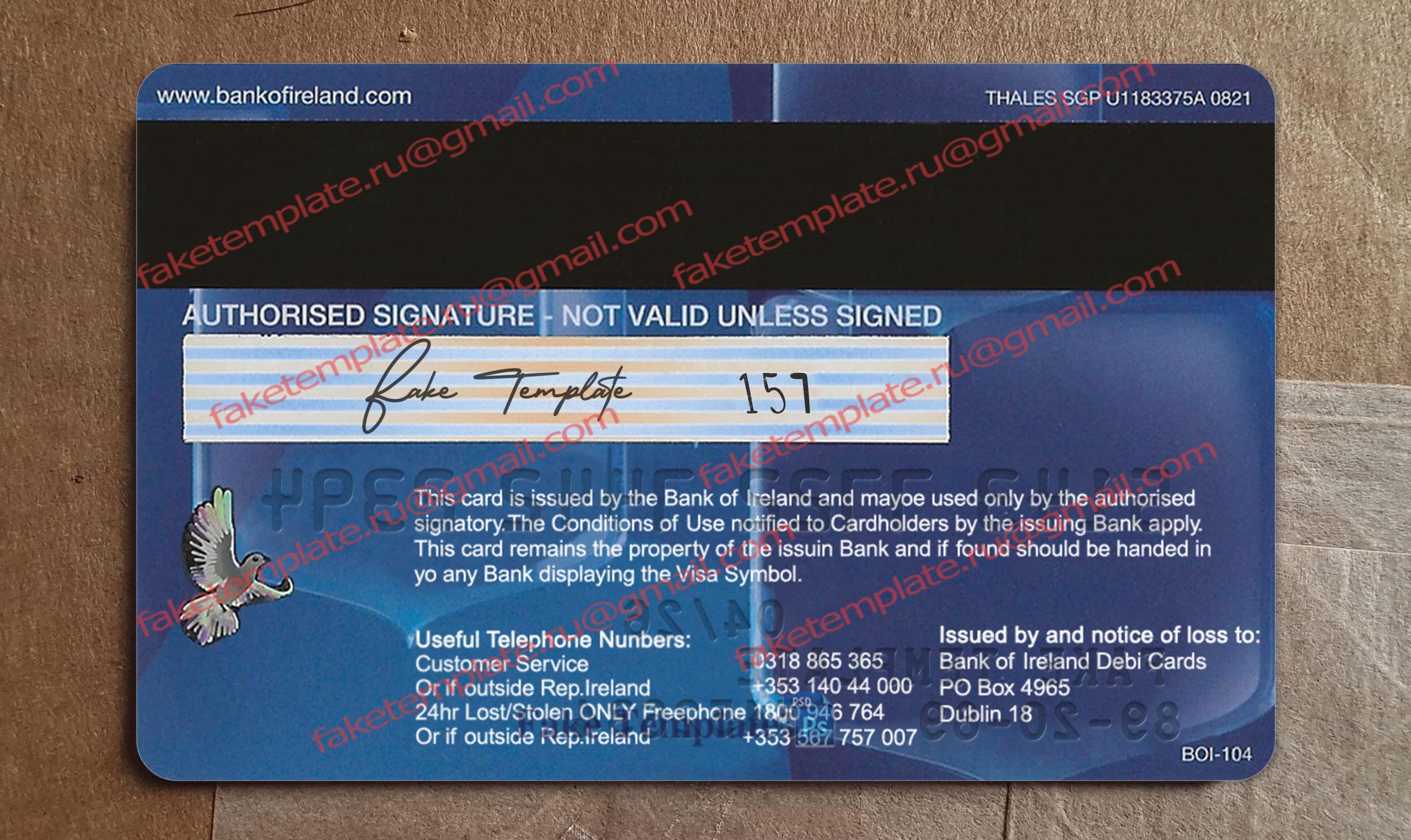 bank of ireland card back bank of ireland card back