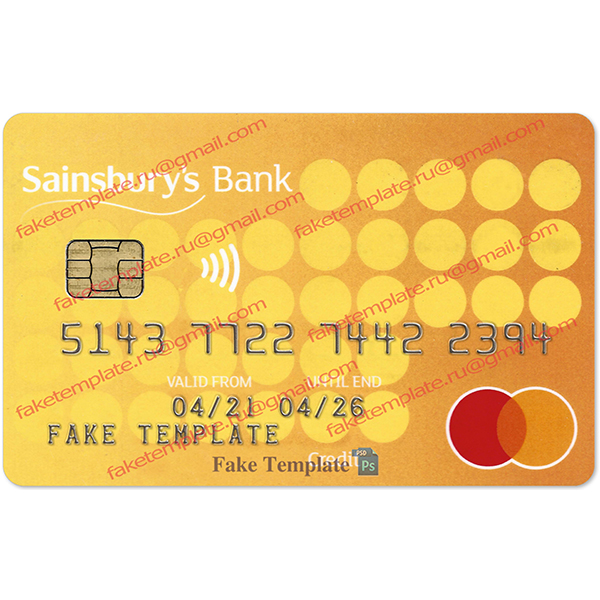 Sainsbury Credit Card Template Sainsbury's Bank Card Psd