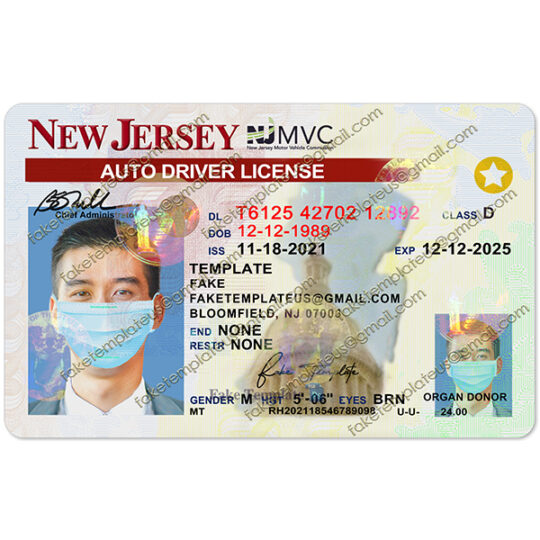 new jersey driving licence psd