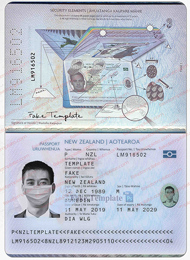 new zealand passport psd download