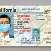 ca driver license template