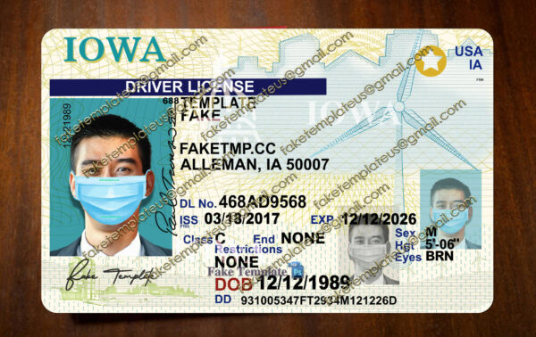 fake iowa driver license
