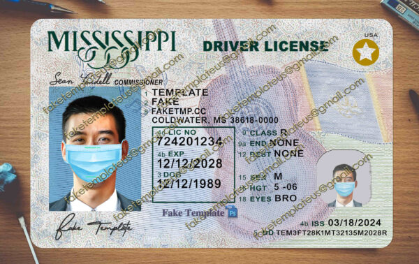 fake mississippi driver license
