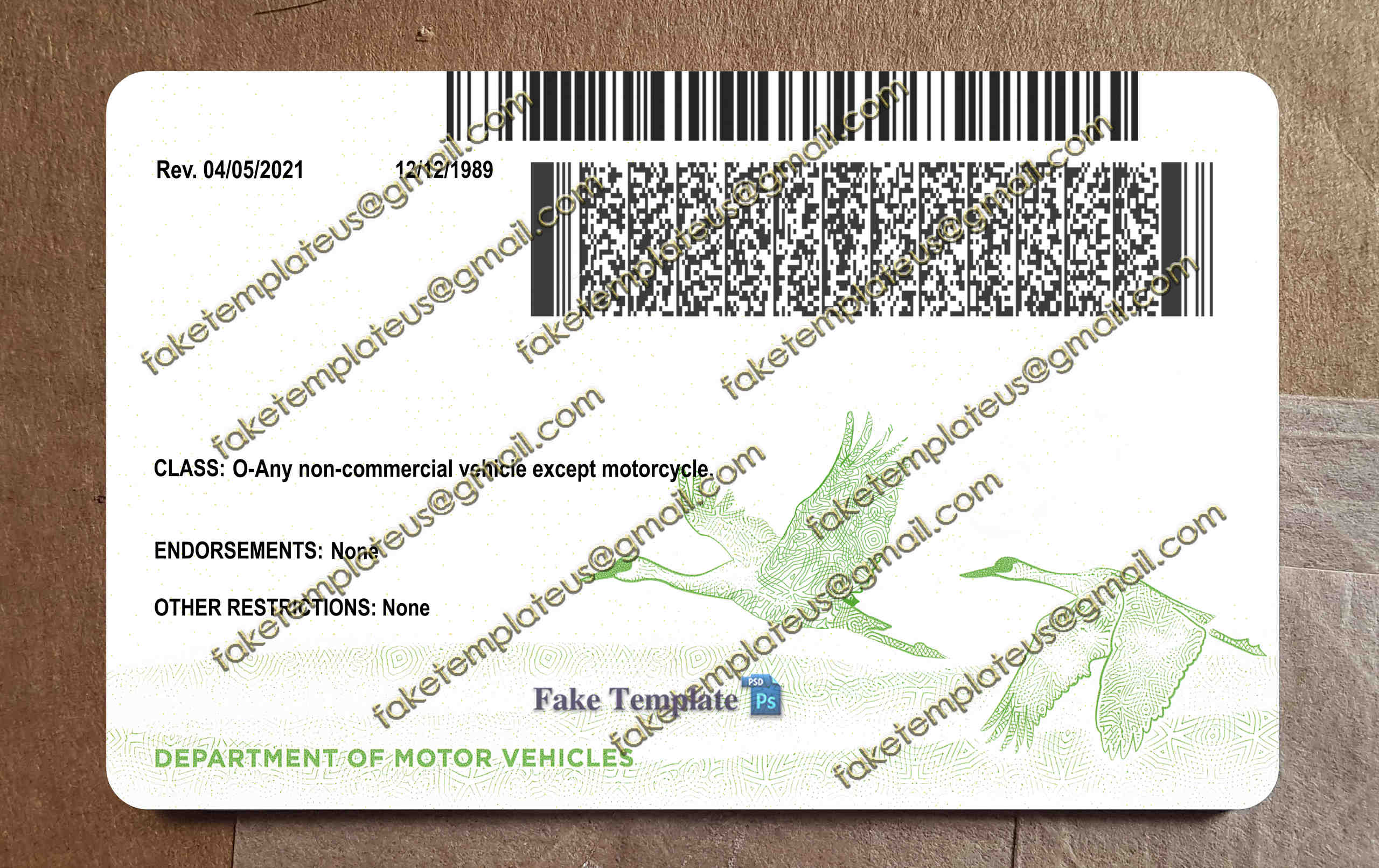 back of nebraska drivers license