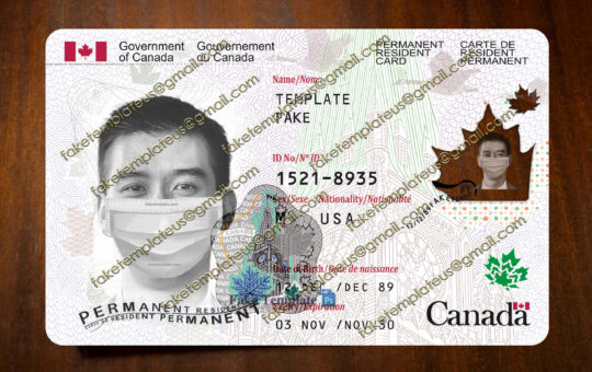 fake canada id card
