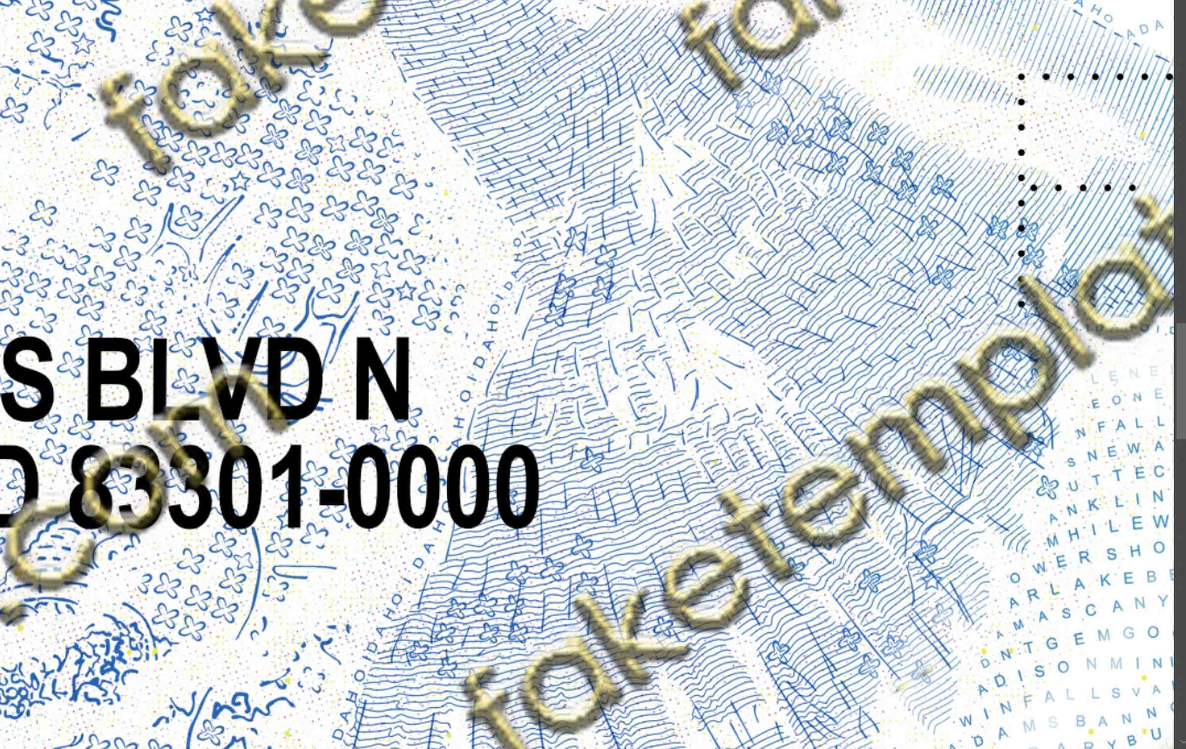 free printable idaho drivers license template